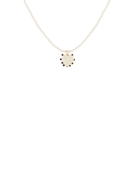 Milagros Heart Pearl Necklace