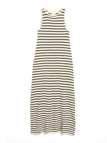 Ocean Knit Stripe Midaxi Dress
