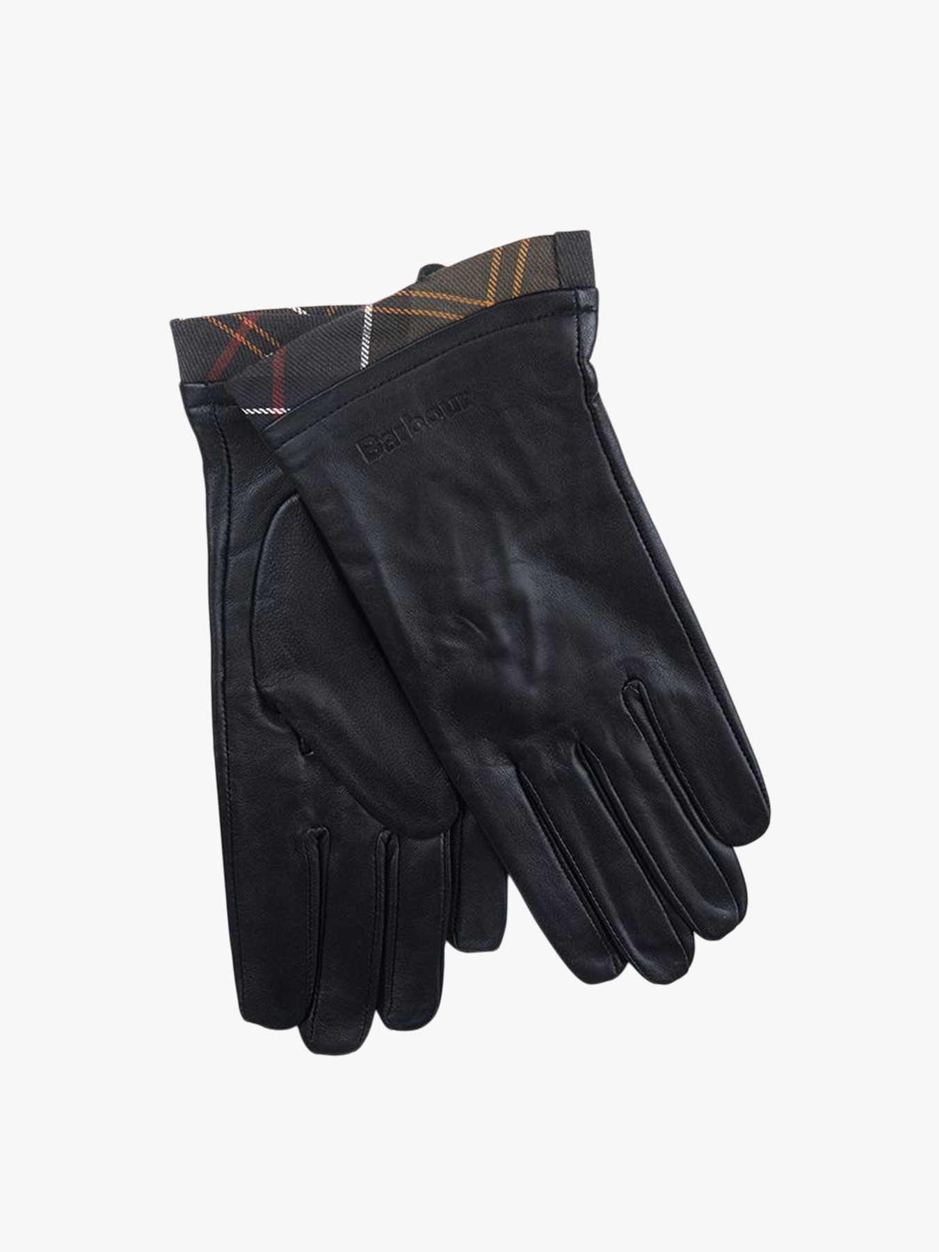Barbour Tartan Trimmed Leather Glove | Gloves | Fenwick
