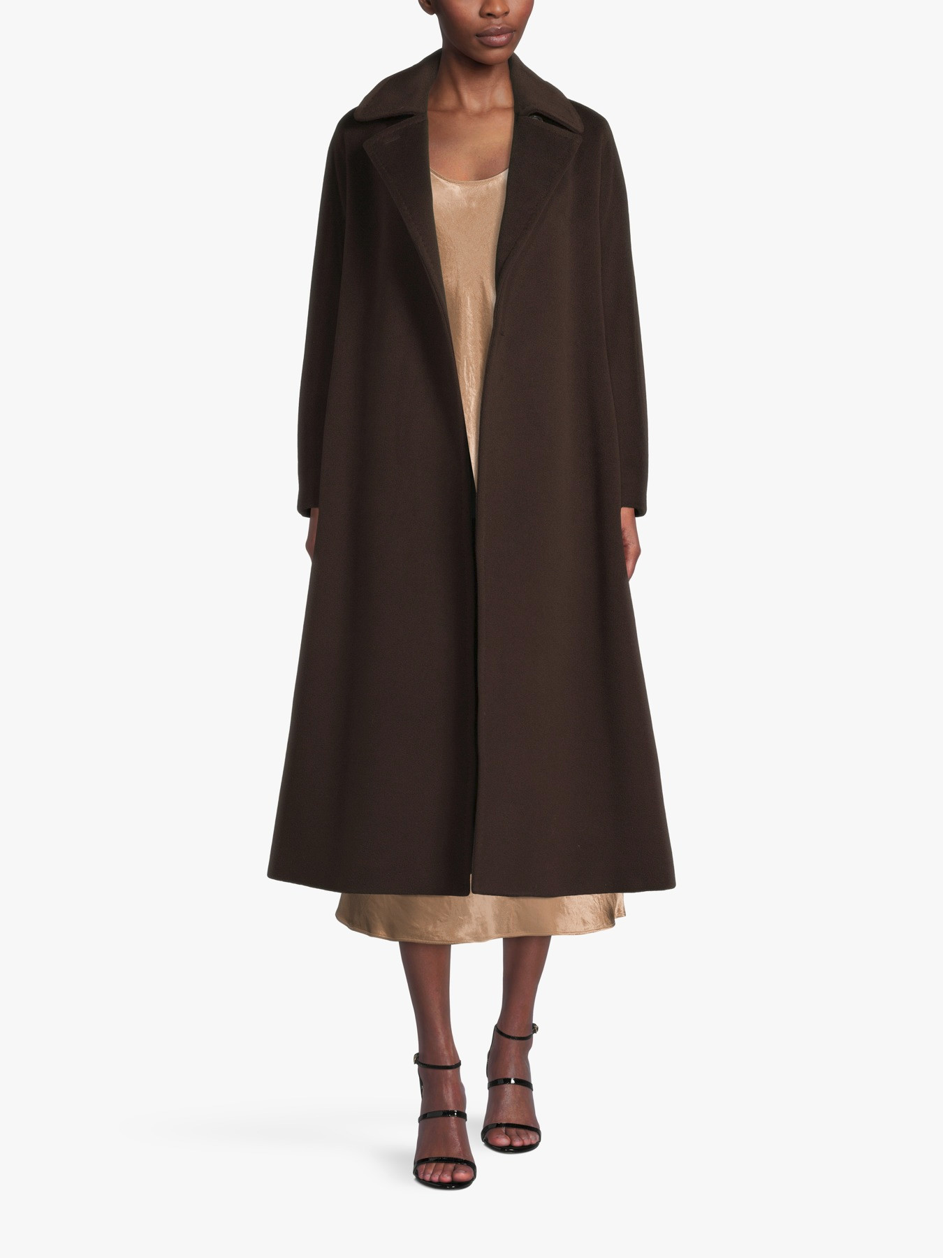 Women's Max Mara Studio Cielo Belted Wool Maxi Coat | Fenwick