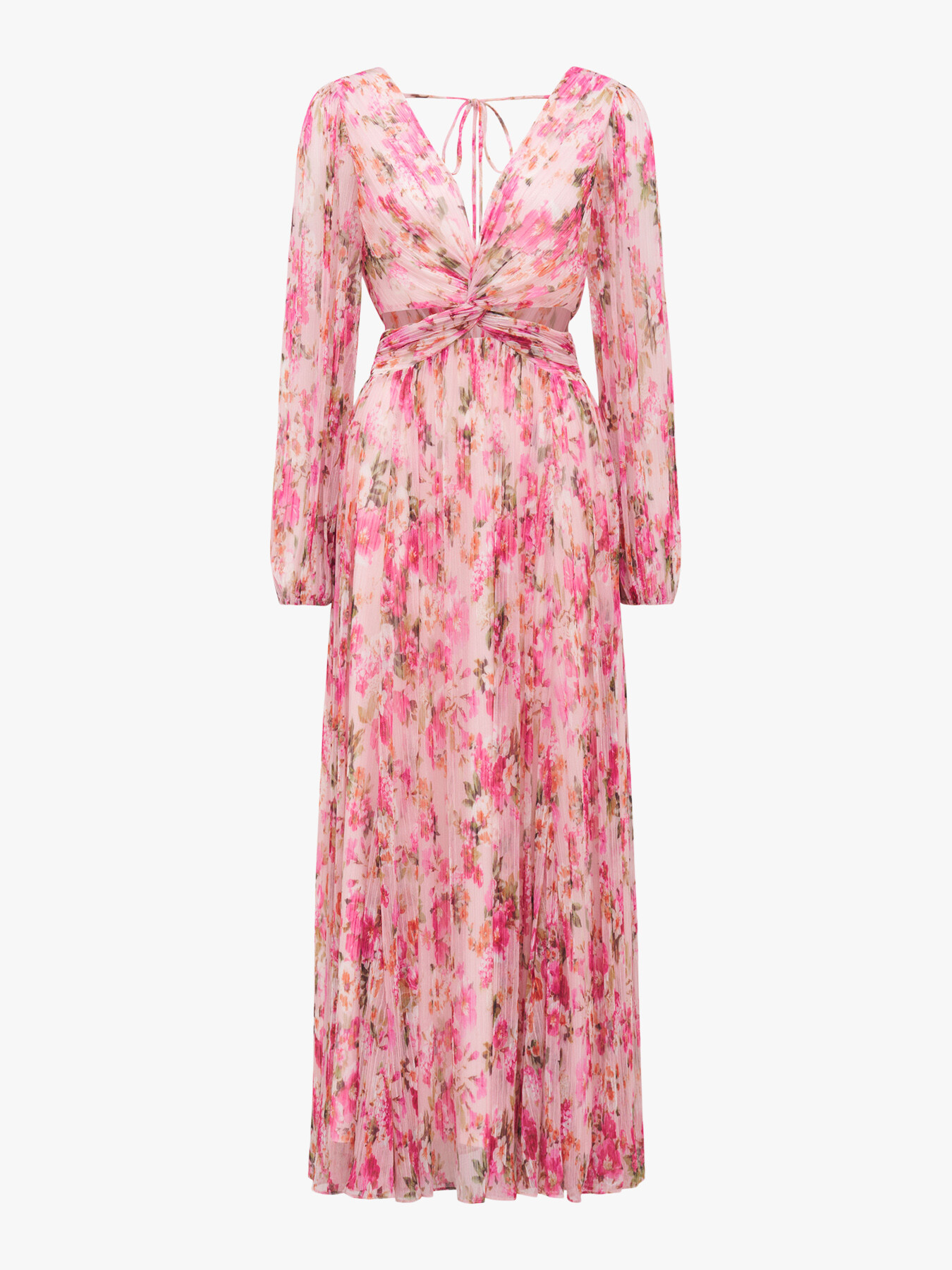 Forever New long sleeve maxi dress in apricot floral