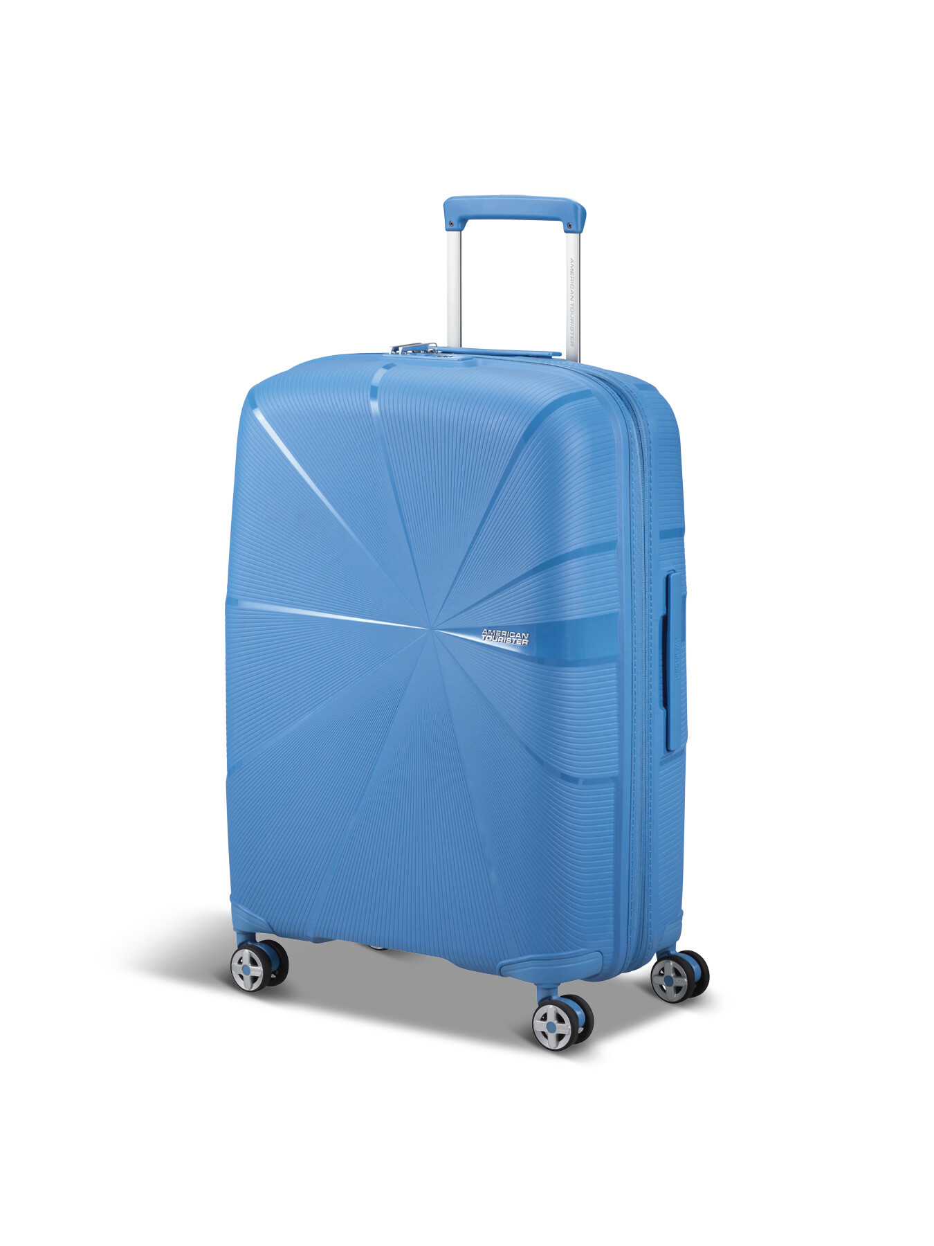 American Tourister Starvibe Spinner 4 wheel 67cm expandable tranquil blue  suitcase | Fenwick