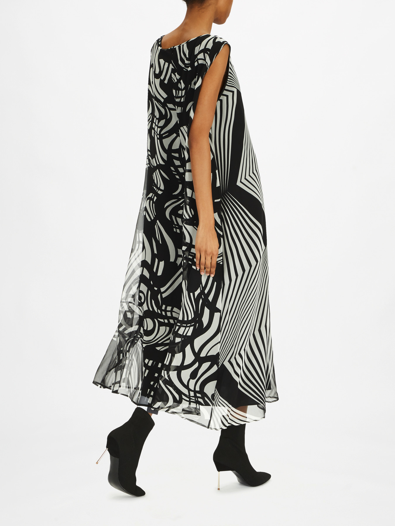 Women's Marina Rinaldi Desideri A-Line Printed Silk Dress | Fenwick