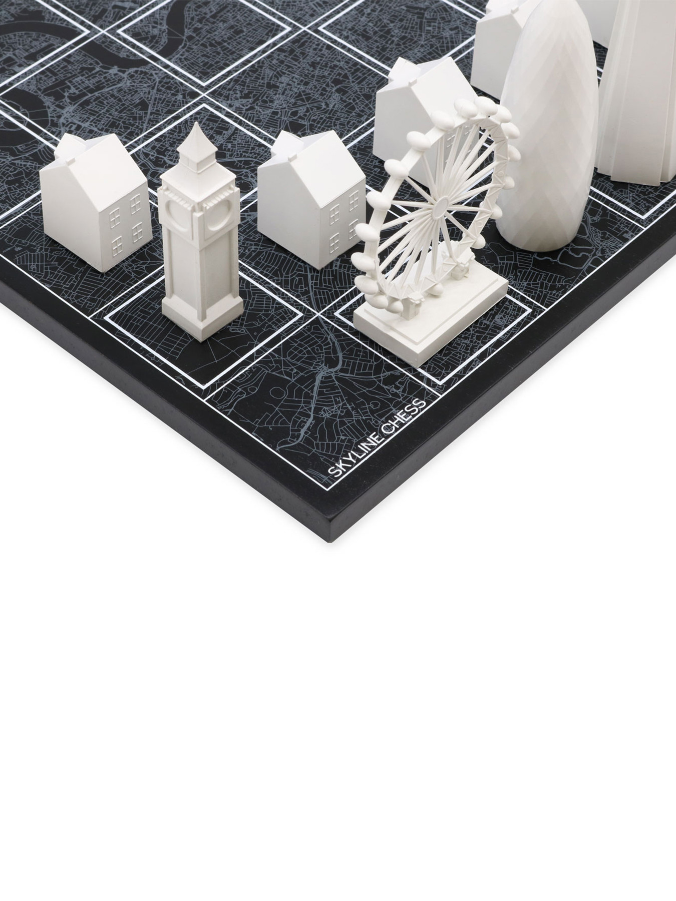 Skyline Chess Acrylic London Edition with Wooden London Map Board | Fenwick