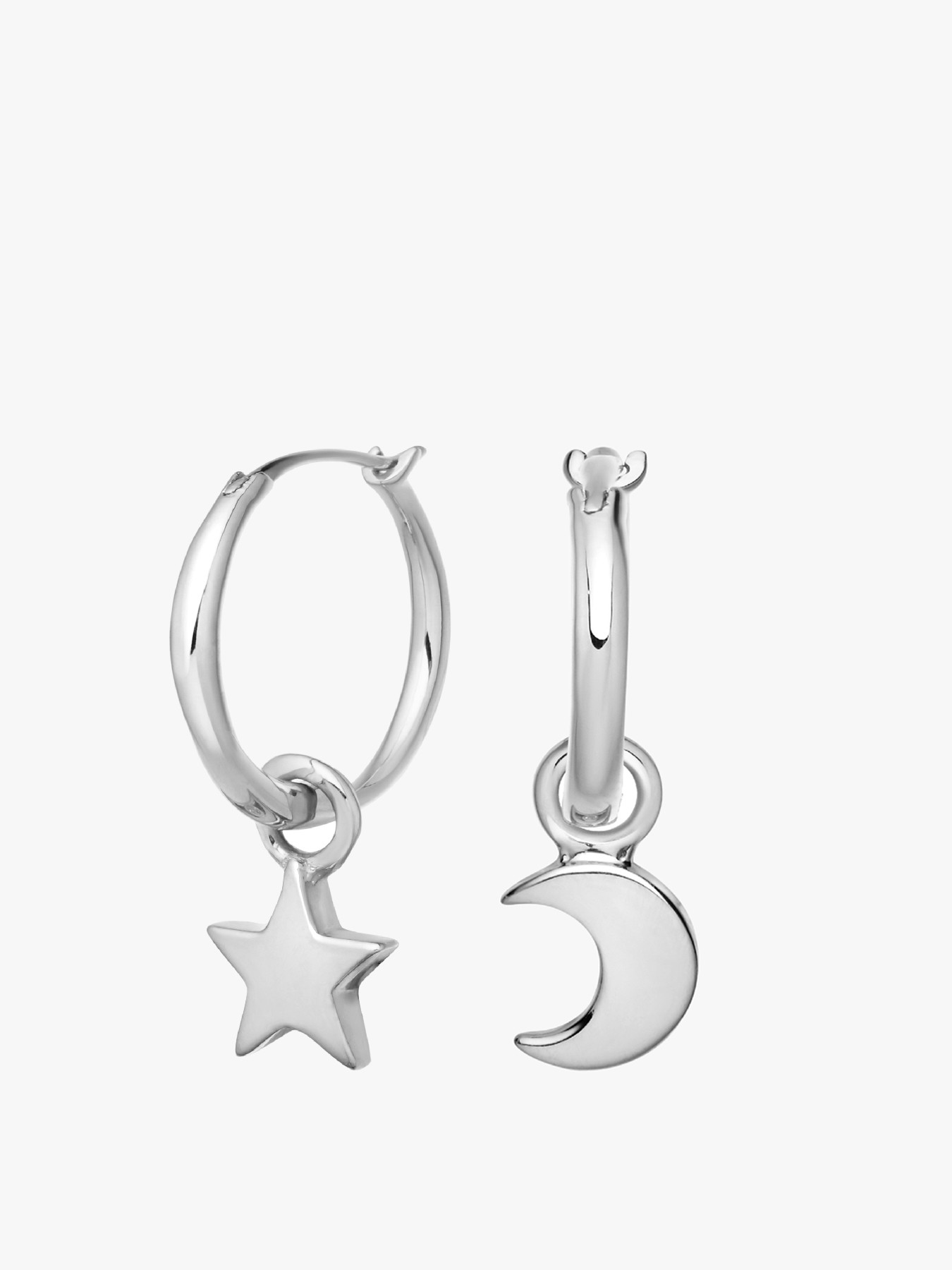 Women's Missoma Mini Star Moon Charm Hoops | Earrings | Fenwick
