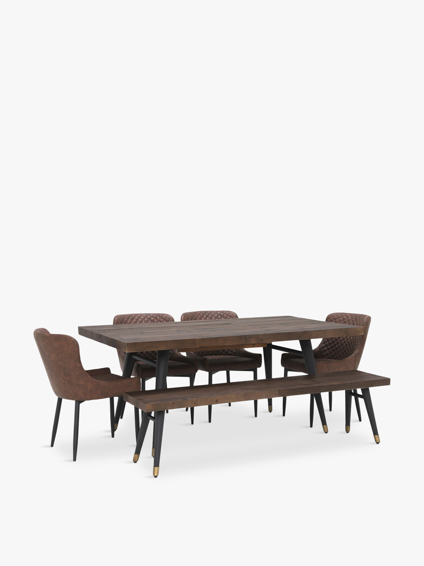 Barker and Stonehouse Modi Reclaimed Wood Extending Dining Table & 4  Rivington Chairs | Dining Room Sets | Fenwick