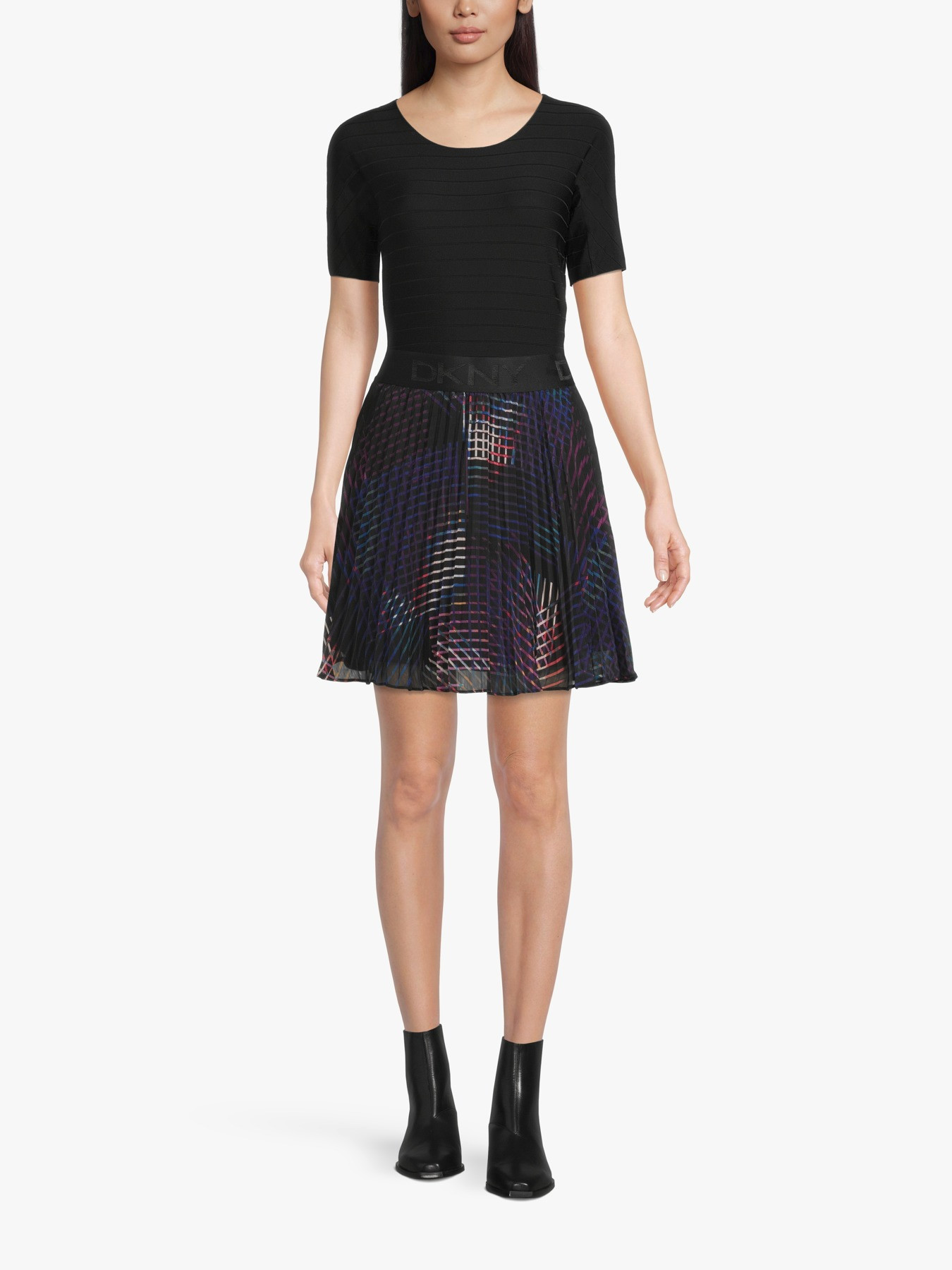 DKNY Printed Pleated Mini Skirt | Pleated | Fenwick