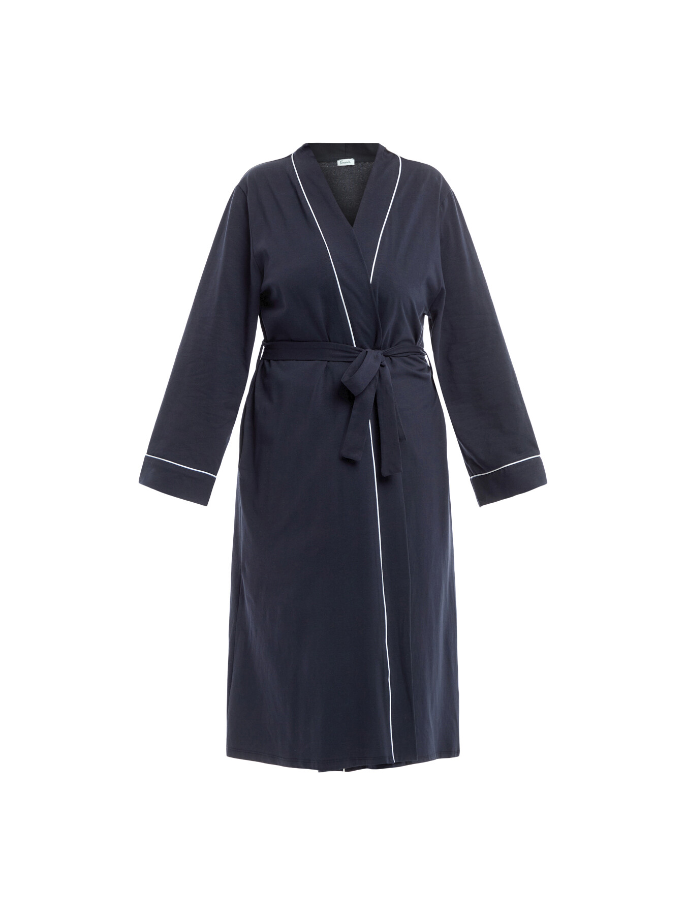 Fenwick At Home Women's Jersey Dressing Gown Navy In Black