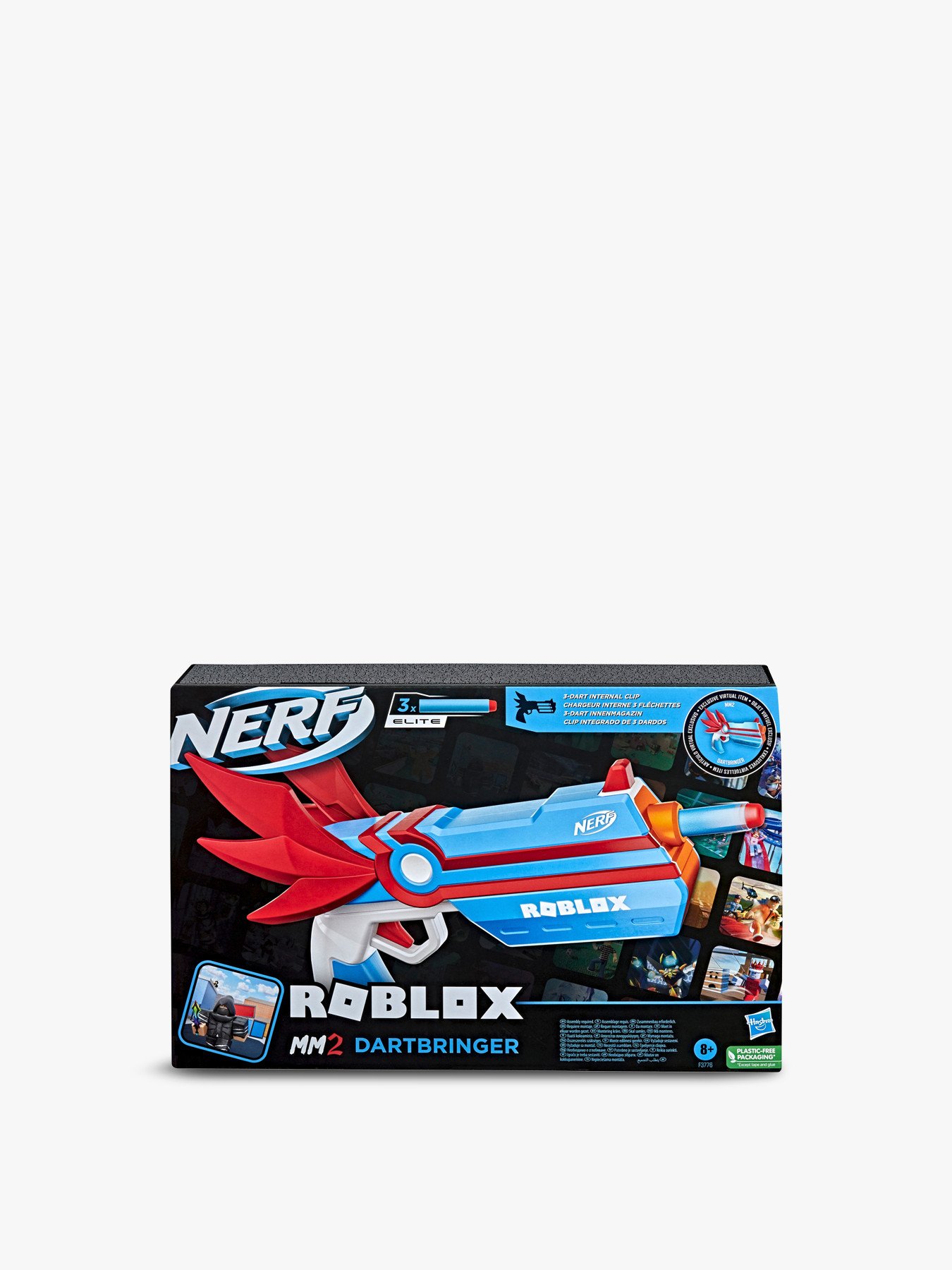 NERF Roblox MM2 Dartbringer Blaster 3 Dart Internal Clip Priming Slide NEW