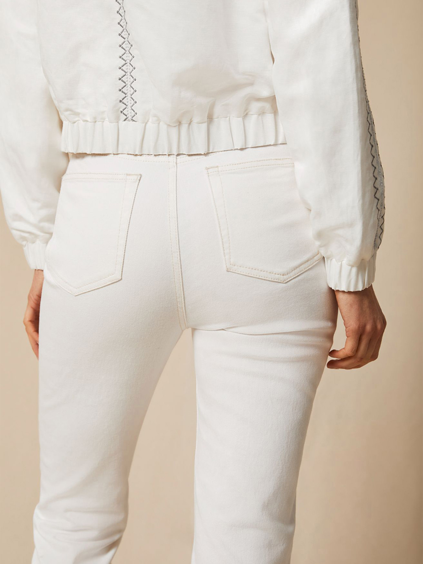 Women's Mint Velvet Dakota White Distressed Jeans | Fenwick