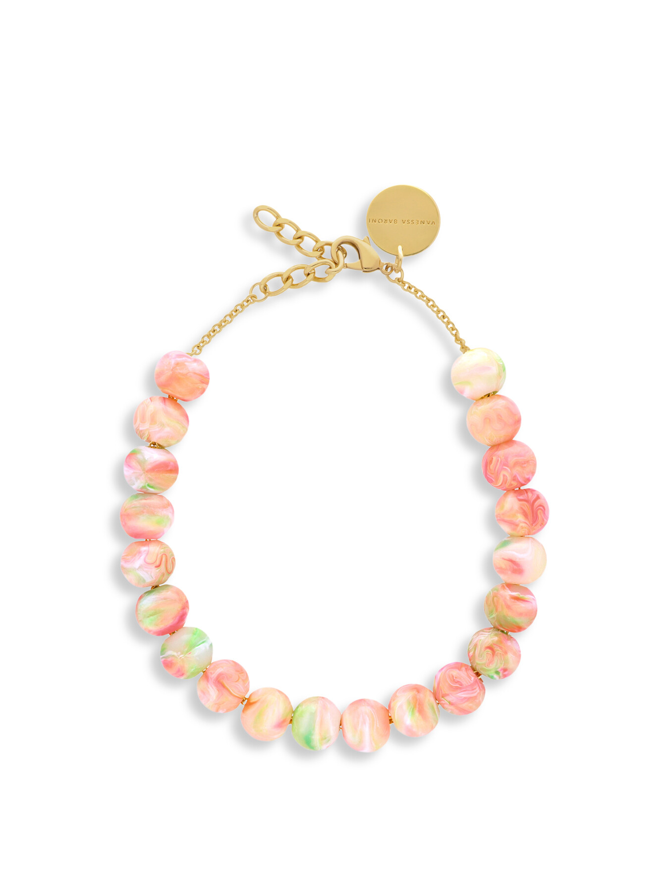 Vanessa Baroni Women's Small Beads Short Necklace Pink