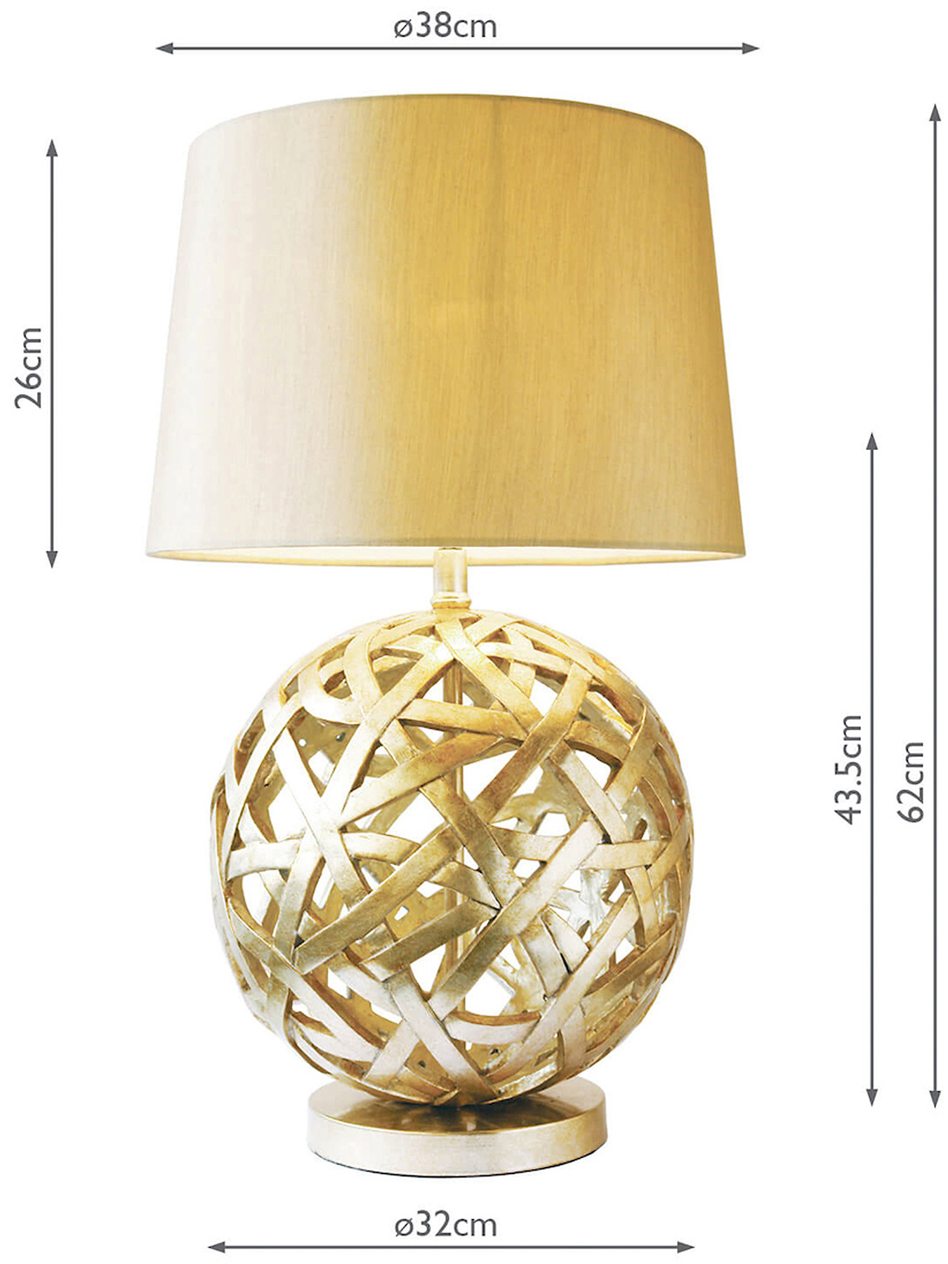 Dar Lighting Balthazar Table Lamp with Shade | Fenwick