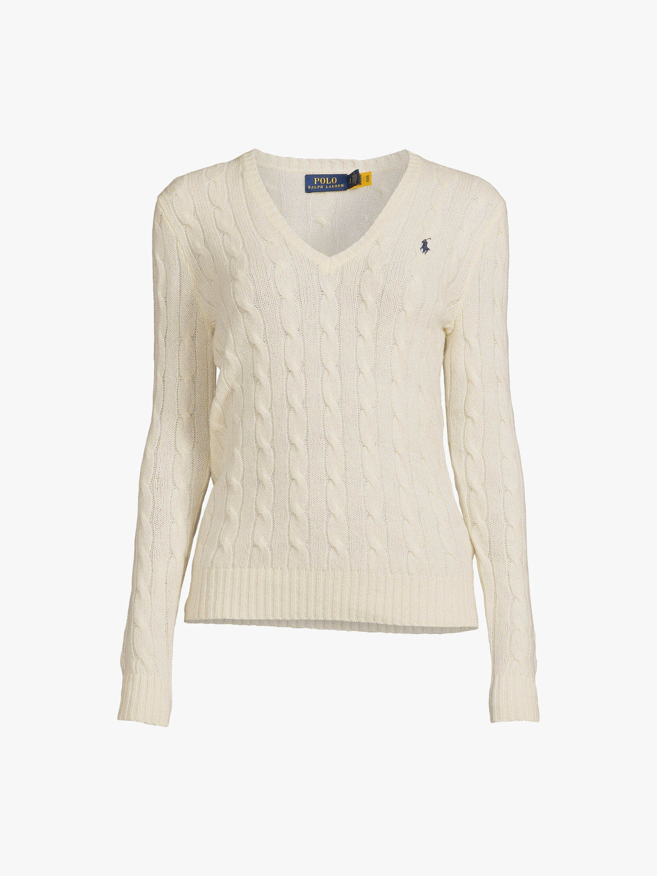 Polo Ralph Lauren Kimberly V Neck Cable Knit Sweater | Jumpers | Fenwick