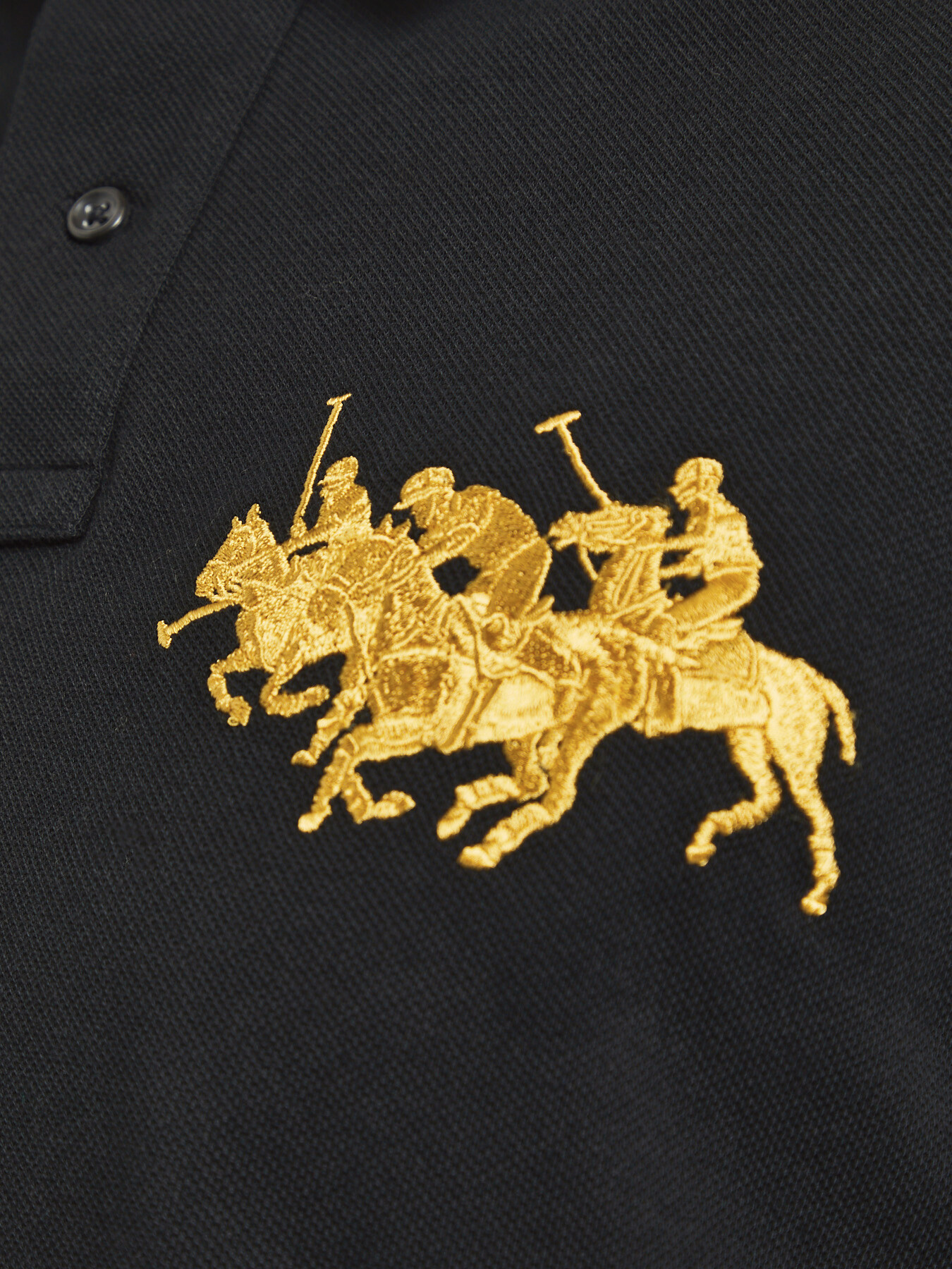 Men's Polo Ralph Lauren Gold Polo Match Long Sleeve Polo Top | Fenwick